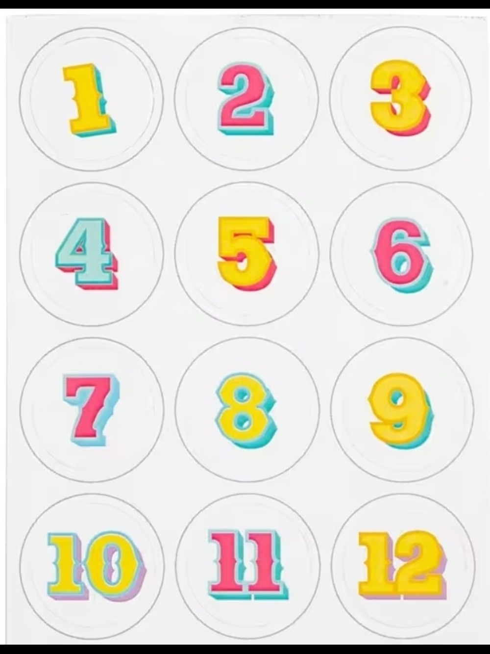 Countdown Egg Stickers - 12 Pc.
